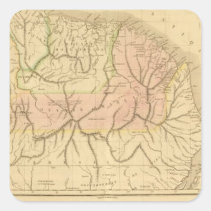 Guiana Quadratischer Aufkleber