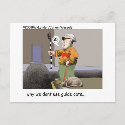 Guide Cats Funny Cat Geschenke & Sammlerstücke Postkarte (Vorderseite)