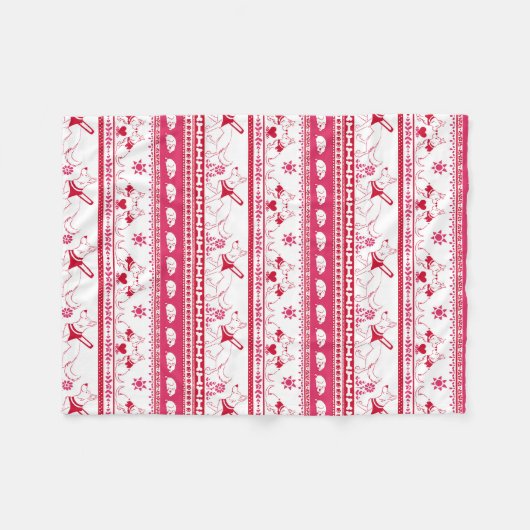 Guide Dog Deutsches Schäfermuster - Rot - Fleecedecke (Vorderseite (Horizontal))