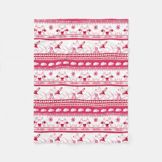 Guide Dog Deutsches Schäfermuster - Rot - Fleecedecke (Vorderseite)