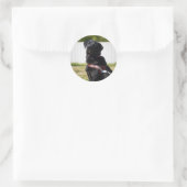 Guide Dog Envelope Seal – Black LabradorWisdom Runder Aufkleber (Tasche)