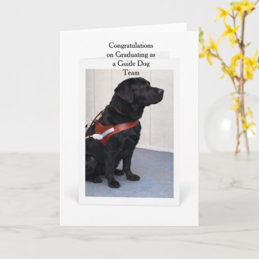 Guide Dog Graduation Congratulations Card Karte (Gelbe Blume)