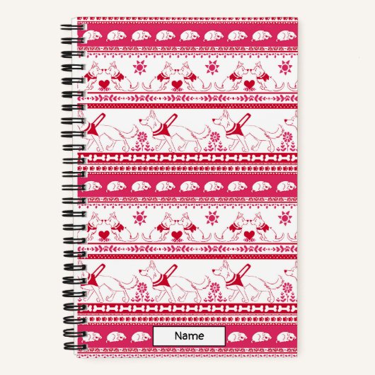 Guide Dog Tale German Shepherd - Red - Small Notizblock (Vorderseite)