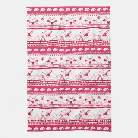 Guide Dog Tale Shepherdmuster - Rot - Geschirrtuch (Vertikal)