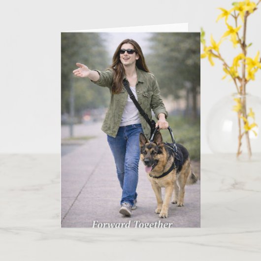 Guide Dog Team Graduation Congratulations GSD Team Karte (Gelbe Blume)