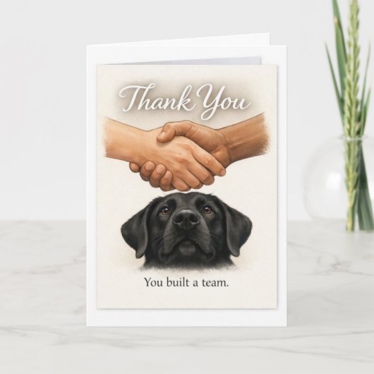 Guide Dog Team Thank You – You Built a Team Card Karte (Vorderseite)