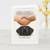 Guide Dog Team Thank You – You Built a Team Card Karte (Gelbe Blume)