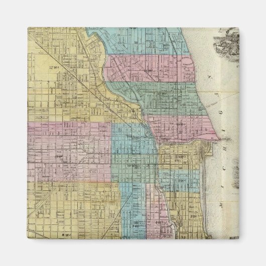 Guide Karte von Chicago Magnet (Vorne)