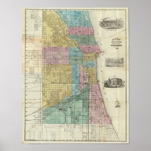 Guide Map of Chicago Poster (Vorne)
