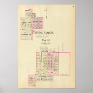 Guide Rock und Blue Hill, Nebraska Poster