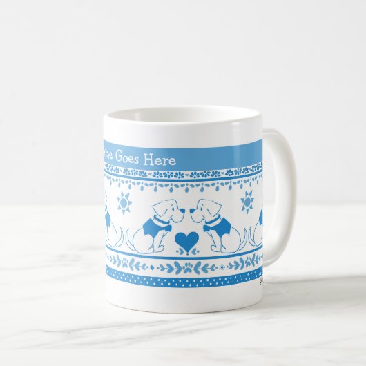 Guide Service Hund Welpentraining Labrador Blau Kaffeetasse (VorderseiteRechts)
