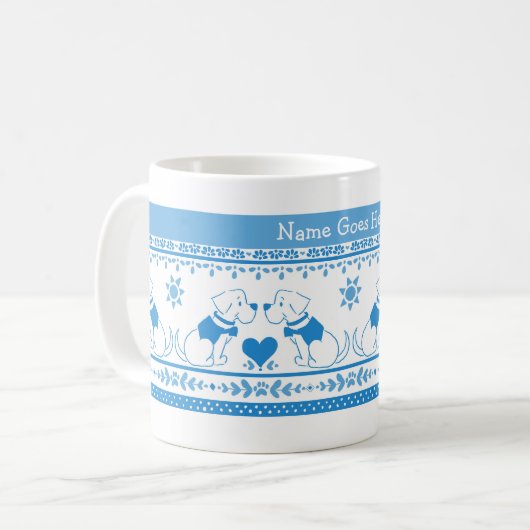 Guide Service Hund Welpentraining Labrador Blau Kaffeetasse (Vorderseite Links)