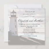 Guided by the Light Lighthouse Wedding Invitation Einladung (Vorderseite)