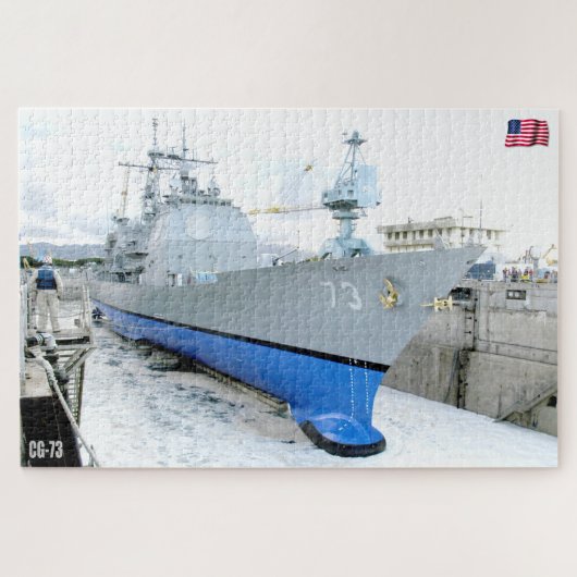 GUIDED-MISSILE CRUISER - CG-73 (20 x 30 INCH) Puzzle (Horizontal)