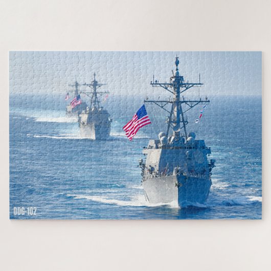 GUIDED-MISSILE DESTROYER - DDG-102 (20x30 INCH) Puzzle (Horizontal)