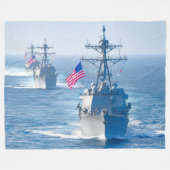 GUIDED-MISSILE DESTROYER - DDG-102 FLEECEDECKE (Vorderseite (Horizontal))