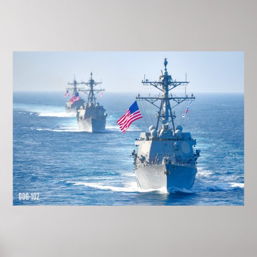 GUIDED-MISSILE DESTROYER - DDG-102 POSTER (Vorne)