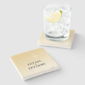 Guiding Light Let Go Let God Cross Steinuntersetzer (Seitenansicht)