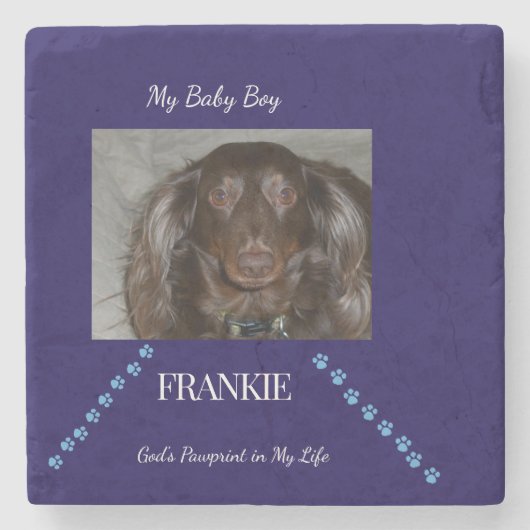 Guiding Pawprint Path Keepsake Steinuntersetzer (Vorderseite)