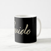 Guido Name whitegold Tasse Teetasse Kaffeetasse (VorderseiteRechts)