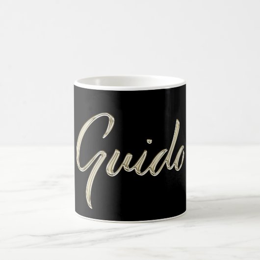 Guido Name whitegold Tasse Teetasse Kaffeetasse (Mittel)