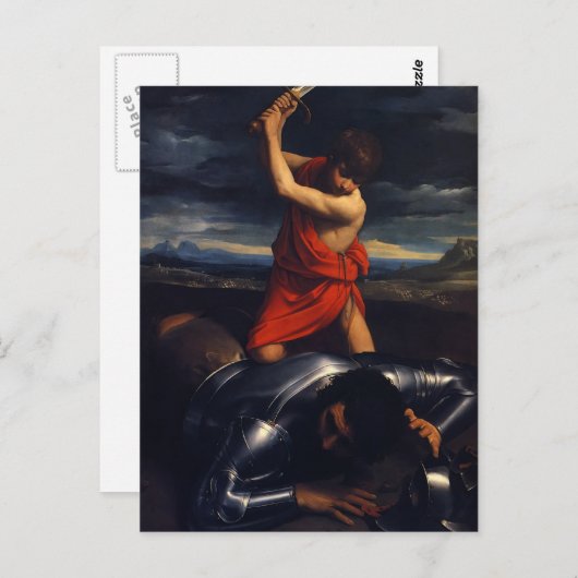 Guido Reni- David und Goliath Postkarte (Vorne/Hinten)