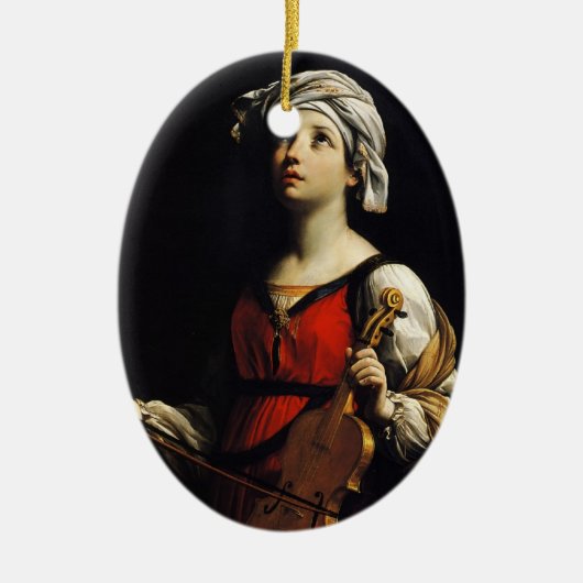 Guido Reni- St Cecilia Keramik Ornament (Vorne)