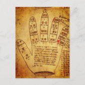 Guidonian Hand (Ende des 15. Jahrhunderts) Postkarte (Vorderseite)