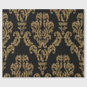 GuildHall Regal 30'x 30" Black Damask Geschenkpapier (Flach)