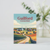 Guilford Connecticut Postkarte (Stehend Vorderseite)