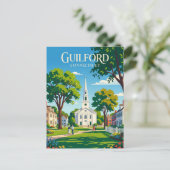 Guilford Green Connecticut Postkarte (Stehend Vorderseite)