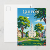 Guilford Green Connecticut Postkarte (Vorne/Hinten)