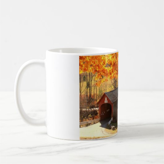 Guilford Vermont Brücken-Herbst Kaffeetasse (Links)