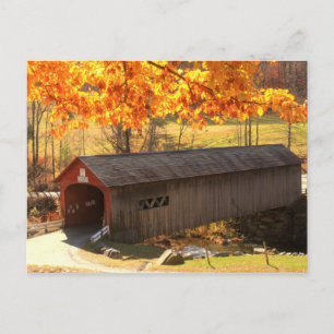 Guilford Vermont Covered Bridge Autumn Postkarte