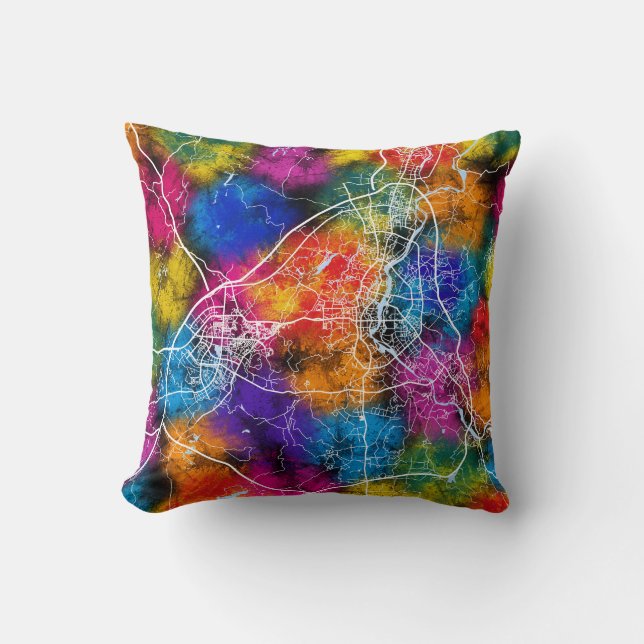 Guilin China City Map Kissen (Vorderseite)