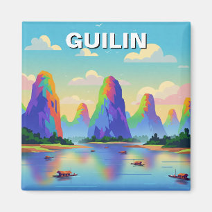 Guilin China Li River Reisen Abstrakte Kunst Magnet