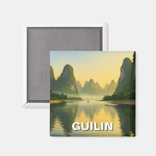 Guilin China Li River Travel Magnet (Vorderseite/Rückseite)