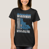 Guillain Barre Syndrome Awareness Pain Blue Ribbon T-Shirt (Vorderseite)