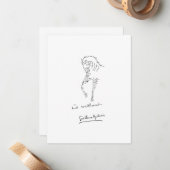 Guillaume Apollinaire, Calligram Cheval Mitteilungskarte (Vorderseite/Rückseite Beispiel)