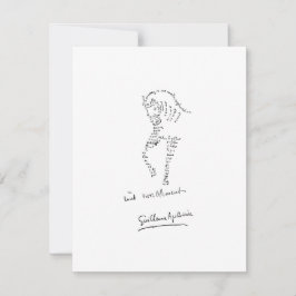 Guillaume Apollinaire, Calligram Cheval Mitteilungskarte