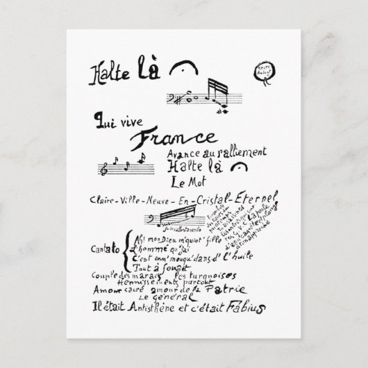 Guillaume Apollinaire, Venu de Dieuze Postkarte (Vorderseite)