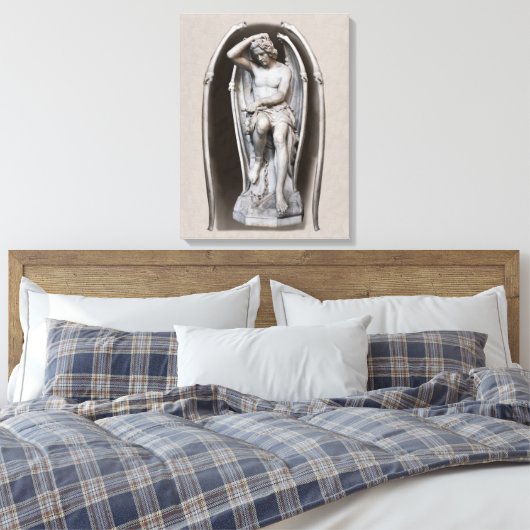 Guillaume Geefs Lucifer CC0288 24 in 61cm Leinwanddruck (Insitu (Schlafzimmer))