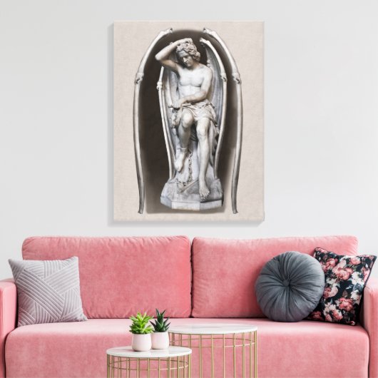 Guillaume Geefs Lucifer CC0288 24 in 61cm Leinwanddruck (Insitu (Wohnzimmer))