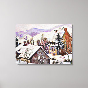 Guillaumin - Das Dorf St. Sauves-d'Auvergne Leinwanddruck