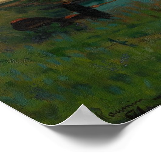 Guillaumin - Eisenbahnbrücke über den Marne Poster (Ecke)