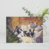 Guillemots Art Feiertagskarte (Stehend Vorderseite)