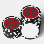 Guilloche Netzmuster rot Pokerchips (Stapel)