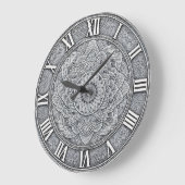 Guilloché Roman Numeral  — Luxury Engraved pattern Große Wanduhr (Winkel)