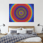 Guilloché Spirograph Wrapped Canvas Leinwanddruck (Insitu (Schlafzimmer))
