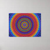 Guilloché Spirograph Wrapped Canvas Leinwanddruck (Vorderseite)
